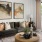 a living room with a couch and coffee table